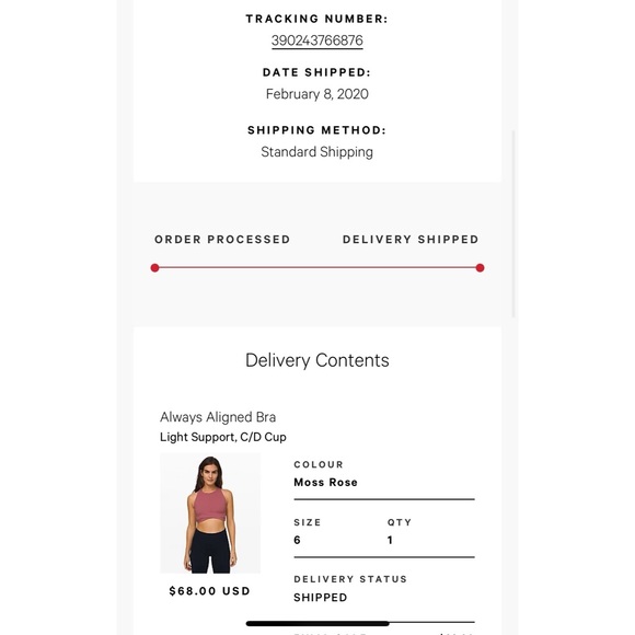 Lululemon Always Aligned Bra sz 6 - Picture 6 of 6